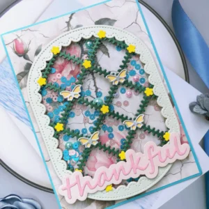 Floral And Leaf Square Decorations Cutting Dies 02