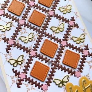 Floral And Leaf Square Decorations Cutting Dies 03