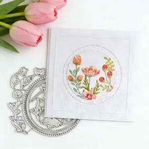 Sumflying Floral Circle Frame Metal Cutting Dies - main product photo