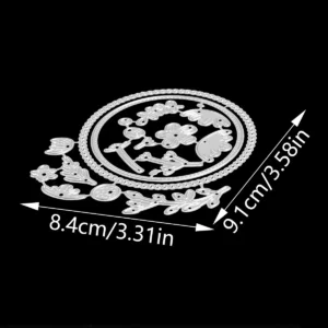 Sumflying Floral Circle Frame Metal Cutting Dies - product photo 2 of 5