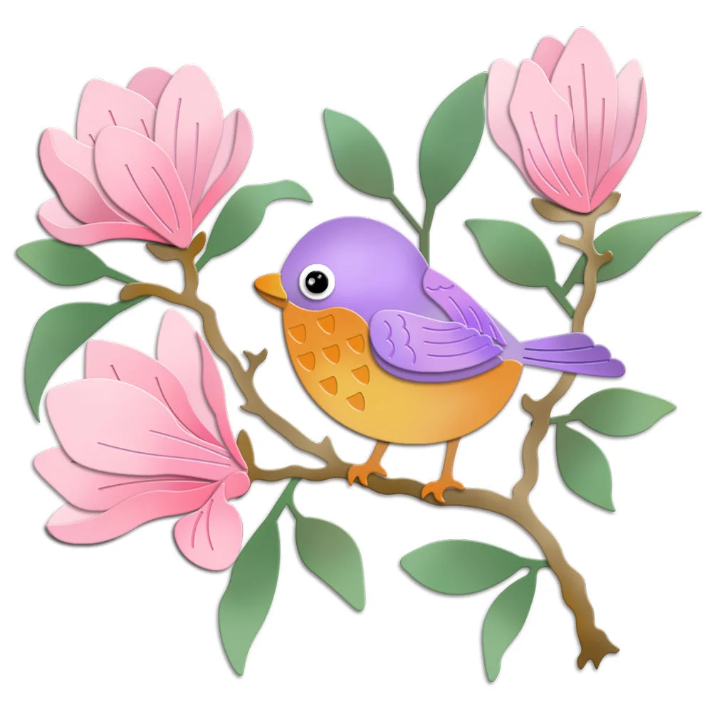 Flower And Bird Metal Cutting Dies 02 Flower And Bird Metal Cutting Dies 02