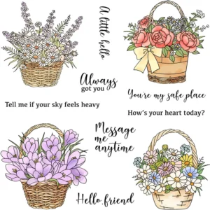Flower Basket Clear Stamps 01