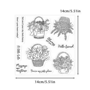 Flower Basket Clear Stamps 02