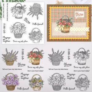 Flower Basket Clear Stamps 03