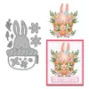 Flower Basket Rabbit Metal Cutting Dies 00