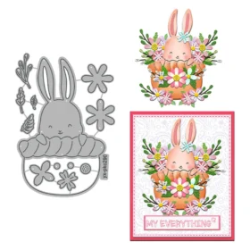 Sumflying Flower Basket Rabbit Metal Cutting Dies