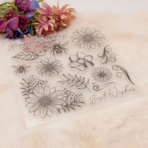 Flower Bee Clear Stamp Set - lifestyle photo | clear stamp