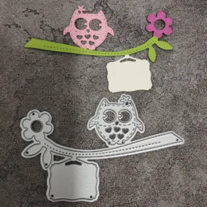 Sumflying Flower Branch with Owl Metal Cutting Dies - main product photo
