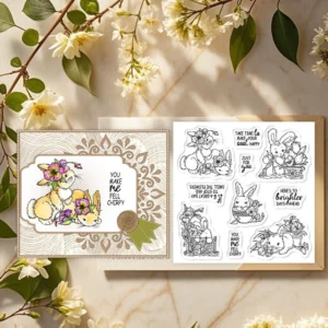 Flower Bunny Clear Stamps 05