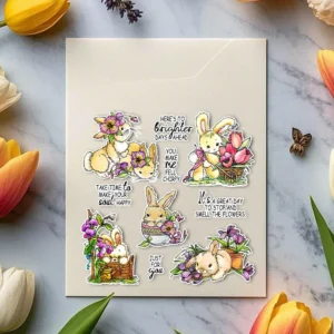Flower Bunny Clear Stamps 06