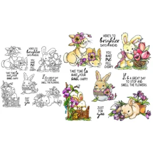Flower Bunny Clear Stamps 07