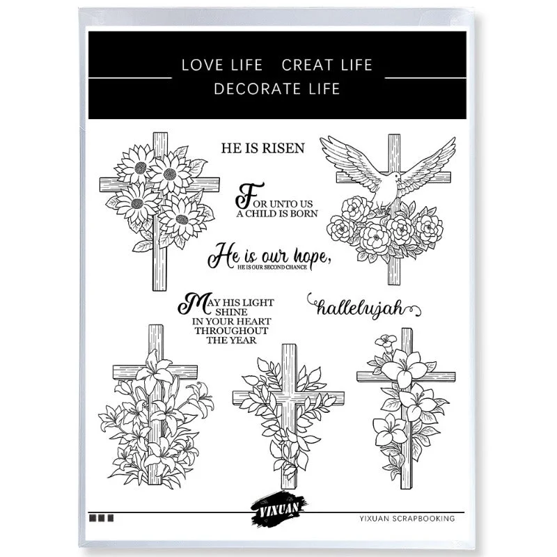 Flower Cross Clear Stamps 03 Flower Cross Clear Stamps 03