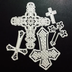 Sumflying Flower Cross metal cutting die - detail view