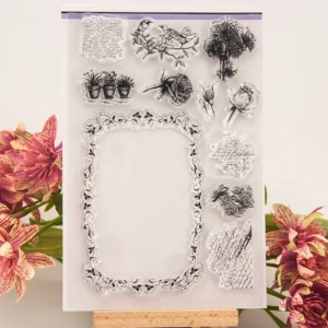 Flower Frame Stamp Set - main product photo | clear stamp