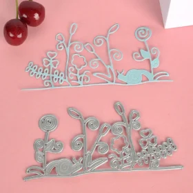 Flower Grass with Snail Metal Cutting Dies