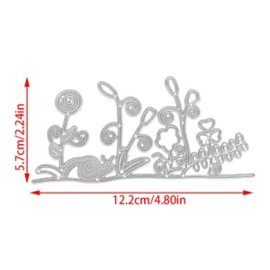 Sumflying Flower Grass with Snail Metal Cutting Dies - product photo 2 of 4
