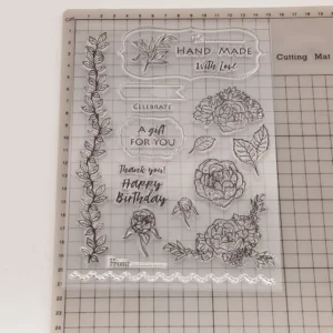 Flower Handmade Clear Stamp Set - lifestyle photo | clear stamp