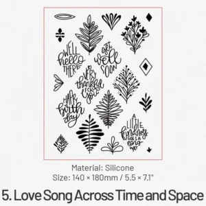 Flower Language Series Clear Retro Plant Clear Silicone Stamps - product overview | clear stamp