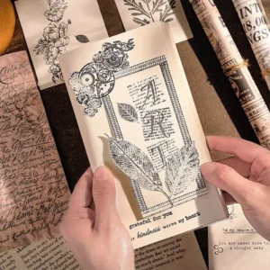 Flower Language Series Clear Retro Plant Clear Silicone Stamps - packaging photo | clear stamp