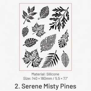 Flower Language Series Clear Retro Plant Clear Silicone Stamps - pattern detail | clear stamp