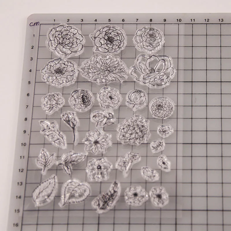 flower-petals-stamp-set-2 Flower Petals Stamp Set - detail view | clear stamp