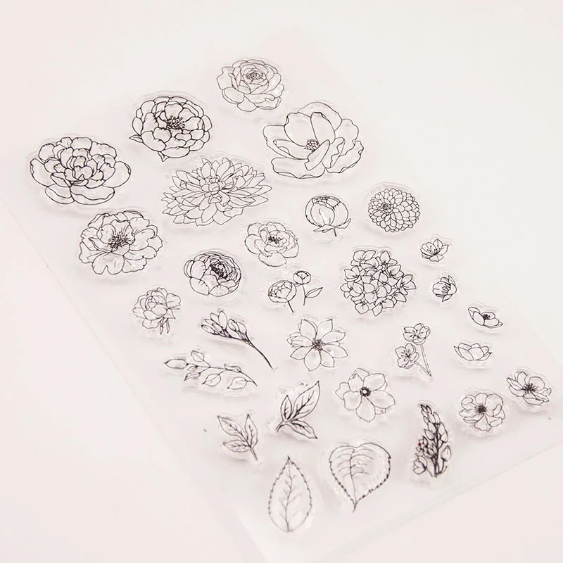 flower-petals-stamp-set-4 Flower Petals Stamp Set - lifestyle photo | clear stamp
