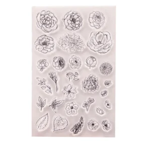 Flower Petals Stamp Set Flower Petals Stamp Set - packaging photo | clear stamp