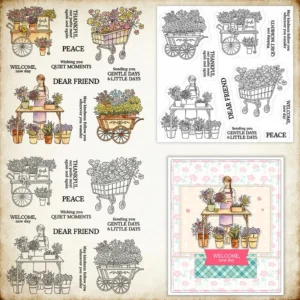 Flower Stall Girl Clear Stamps 00