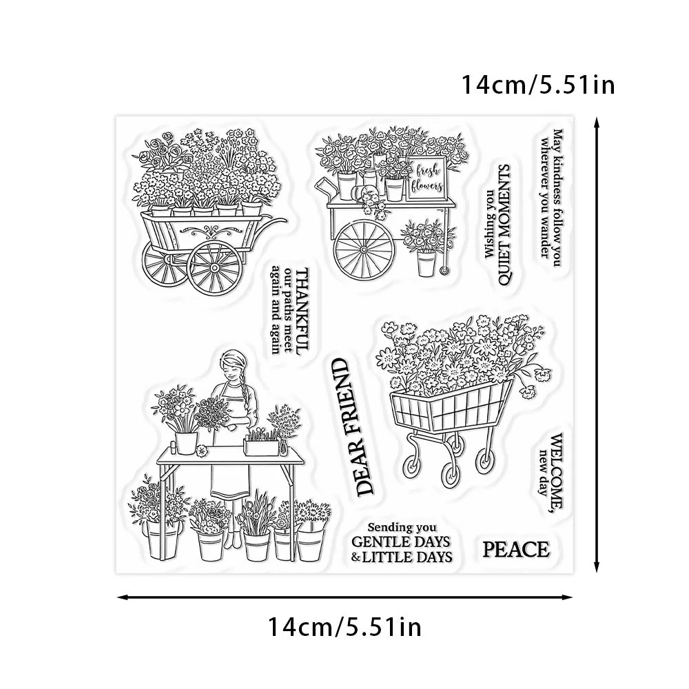 Flower Stall Girl Clear Stamps 02 Flower Stall Girl Clear Stamps 02