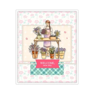 Sumflying Flower Stall Girl Cart Clear Stamps Flower Stall Girl Clear Stamps 05