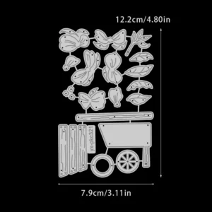 Flowers And A Stroller Metal Cutting Dies 01