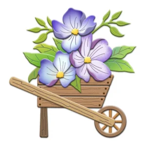 Flowers And A Stroller Metal Cutting Dies 02