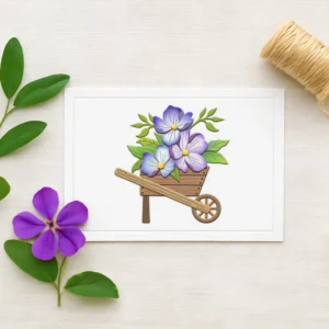 Flowers And A Stroller Metal Cutting Dies 03