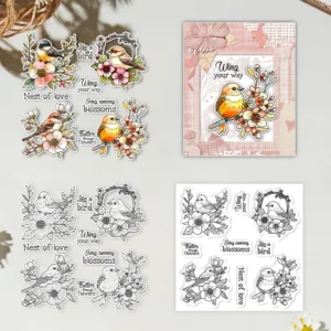 Flowers And Birds Clear Stamps 01