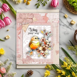 Sumflying Flowers Birds Branch Spring Clear Stamps Flowers And Birds Clear Stamps 03
