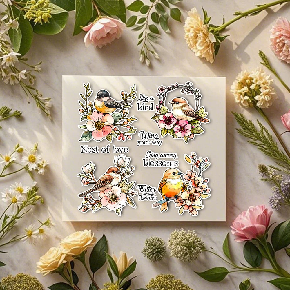 Flowers And Birds Clear Stamps 04 Flowers And Birds Clear Stamps 04