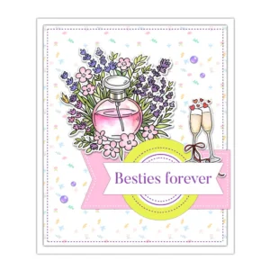 Sumflying Flowers Champagne Besties Clear Stamps Flowers And Blessings Clear Stamps 05