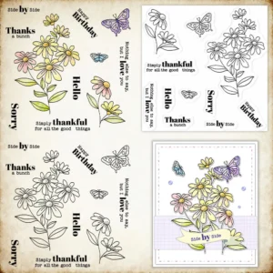 Flowers And Butterflies Clear Stamps 00