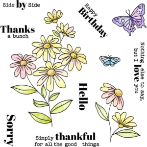 Flowers And Butterflies Clear Stamps 01