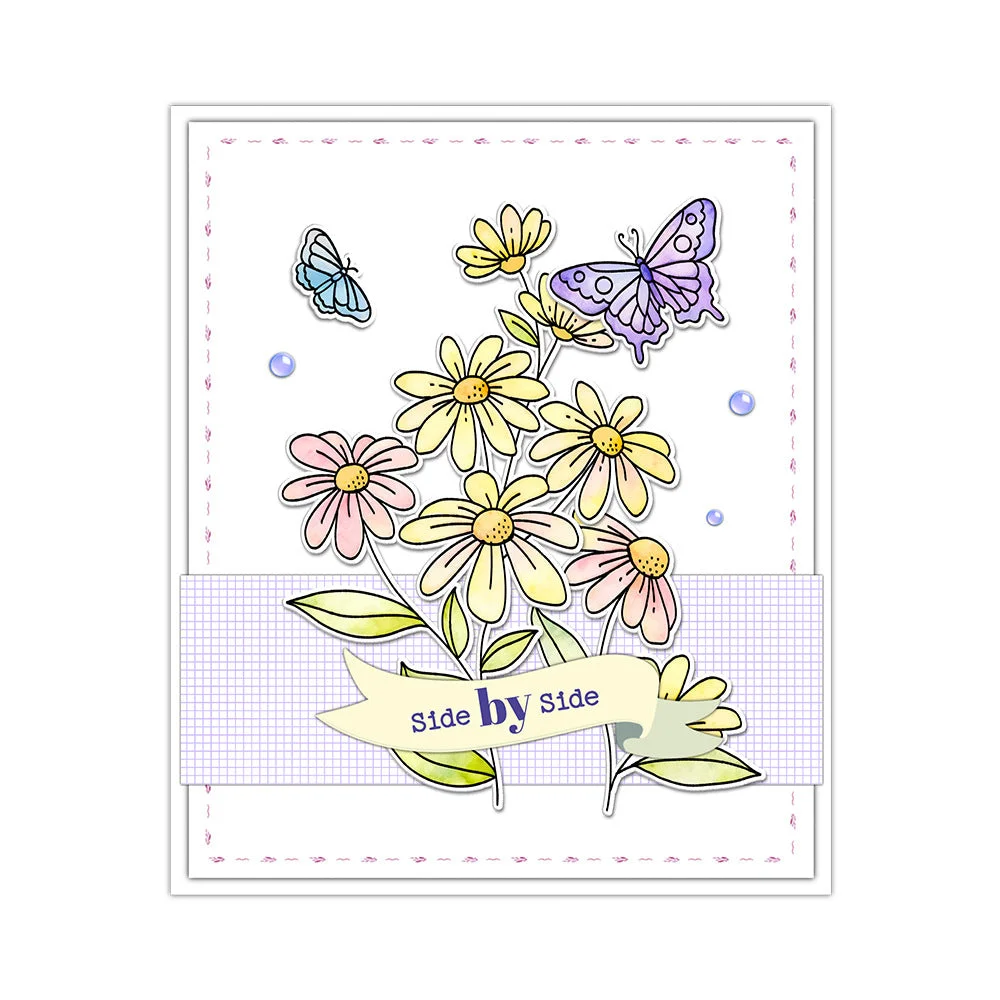 Flowers And Butterflies Clear Stamps 05 Flowers And Butterflies Clear Stamps 05