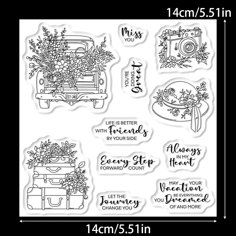 Flowers And Travel Clear Stamps 02 Flowers And Travel Clear Stamps 02