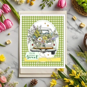 Sumflying Flowers Travel Suitcase Clear Stamps Flowers And Travel Clear Stamps 05