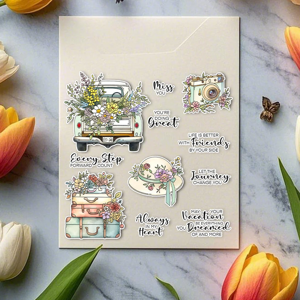 Flowers And Travel Clear Stamps 06 Flowers And Travel Clear Stamps 06