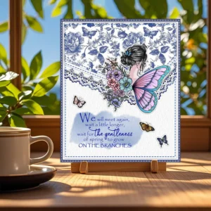 Flowers Butterfly Girl Clear Stamps 01