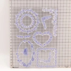 Flowers Butterfly Ornament Stamp Set - lifestyle photo | clear stamp