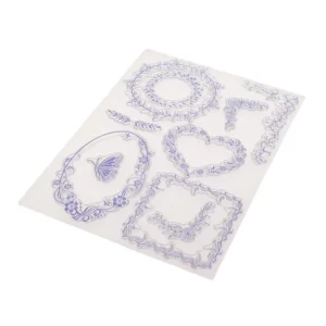 Flowers Butterfly Ornament Stamp Set - packaging photo | clear stamp
