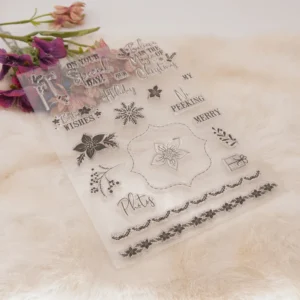 Flowers Letter Clear Stamp Set - lifestyle photo | clear stamp