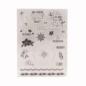 Flowers Letter Clear Stamp Set - packaging photo | clear stamp