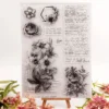 Flowers Retro Background Clear Stamp Set - main product photo | clear stamp