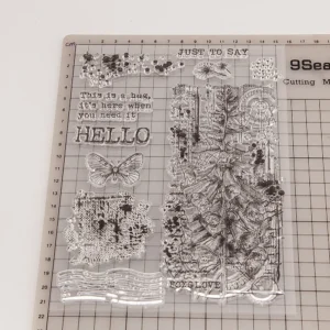 Flowers Retro Background Clear Stamp Set - lifestyle photo | clear stamp